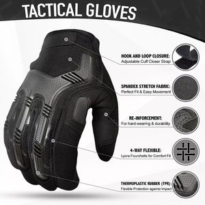 Gants tactiques en cuir pleine main résistants aux coupures pour la chasse et le tir en extérieur, vente en gros personnalisée, modèle 2026, fabriqués au Pakistan - Product Image 2