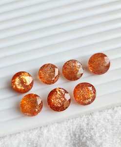 Pierres précieuses naturelles de 10 mm en pierre de soleil facettée ronde calibrée – Achetez maintenant en gros des pierres brutes pour la fabrication de bijoux – Pierres de soleil les plus vendues - Product Image 2