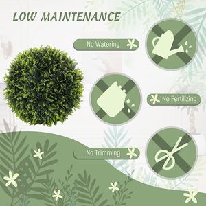 2 Pezzi di Sfere Topiarie da 45 cm per Interni ed Esterni, Piante in Plastica di Cedro con Protezione UV, Colore Verde, per Decorazioni di Laurea - Product Image 6