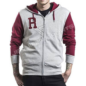 Ensemble de survêtement pour homme en molleton technique épais 100% coton uni, comprenant une veste universitaire à capuche zippée et un pantalon de jogging ample avec empiècements en tissu - Product Image 4