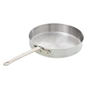 Food Grade Deep Straight Wall Satin Finish Stainless Steel <b>Frying</b> <b>Pan</b> Industrial Style Cooking <b>Pan</b> For Large Batch Stews - Product Image 1