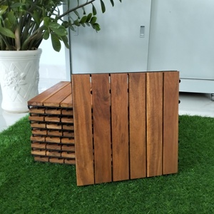 DIY Modern Dual Lock <b>Interlocking</b> Anti-Slip Waterproof Fireproof Water Resistant Square Wood Decking <b>Tile</b> 30x30cm Outdoor Patio - Product Image 4