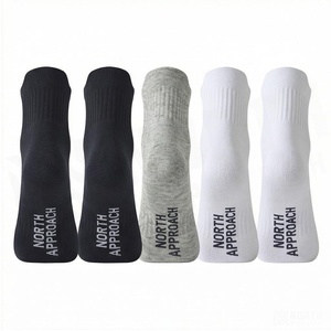 North Approach Ankle <b>Socks</b> Solid Color Breathable <b>Running</b> <b>Socks</b> for Adults Summer Season - Product Image 2
