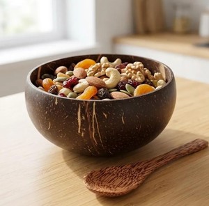 Premium Handmade <b>Coconut</b> Bowl Eco Friendly Natural <b>Shell</b> Kitchen Serving Bowl Sustainable High Quality Craft Product - Product Image 2