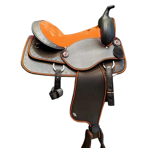 Selle de cheval Western pour barrel racing à prix abordable, en cuir véritable, équipement d'équitation, logo personnalisé, fabricant OEM d'articles équestres - Product Image 1