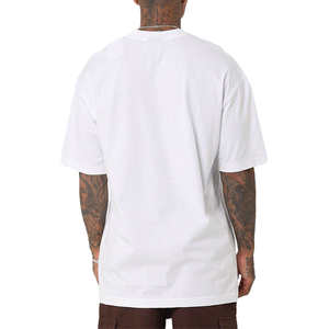 Camiseta Larga Extra Grande con Estampado Personalizado, Ecológica, de Secado Rápido, Transpirable, Mezcla de Bambú/Algodón, Corte Regular, Cuello Redondo, Ropa Casual para Hombre - Product Image 3