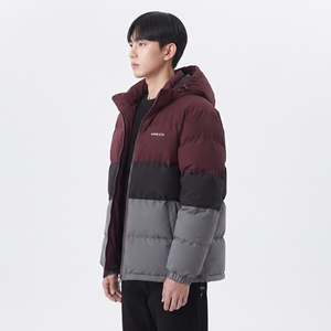 Color Block Hooded <b>Waterproof</b> Puffer <b>Coat</b> Eco Friendly <b>Warm</b> Winter Outdoor Outerwear - Product Image 4