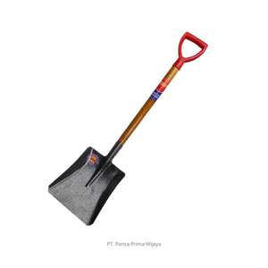 พลั่วเหล็กคุณภาพสูงสำหรับงานหนักพร้อมด้ามไม้ |   เครื่องมือขุดดินสำหรับสวนและงานก่อสร้างระดับพรีเมียม ใบมีดขนาด 300 มม. แบบแบน/ปลายแหลม - Product Image 3