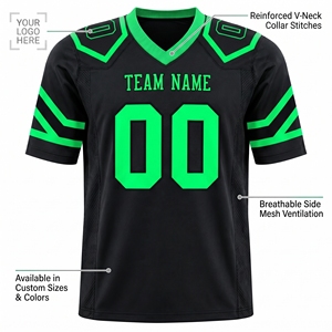 Maillot de football américain personnalisé, sublimation, polyester, uniforme d'équipe, manches courtes, vêtements de sport athlétiques, OEM - Product Image 5