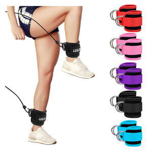 Sangle de cheville rembourrée en néoprène pour machines à câbles, avec anneau en D réglable, accessoire d'entraînement de force pour exercices de jambes en salle de sport - Product Image 2