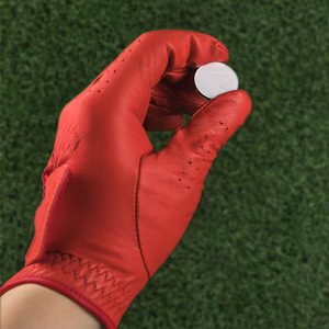 Guante de Golf DARIB IMPEX Rojo de Cuero Genuino para Mano Derecha, Transpirable, con Cierre de Tirón, para Hombre, Deportivo con Grabado - Product Image 2