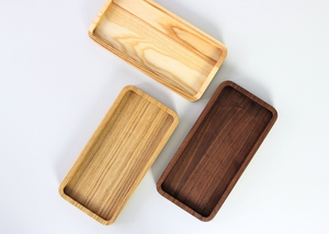 Creative Wholesale Customized Handmade Dessert Solid <b>Black</b> Acacia Wood <b>tray</b> - Product Image 2