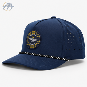 Casquette de golf personnalisée fabriquée au Vietnam, découpée au laser, imperméable, respirante, en polyester, avec logo brodé, OEM ODM, vente en gros - Product Image 2