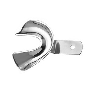 Premium Manual Dental Impression Tray Edge L4 Solid Lower Size S German Stainless Steel Reusable Autoclavable Perforation Free - Product Image 1