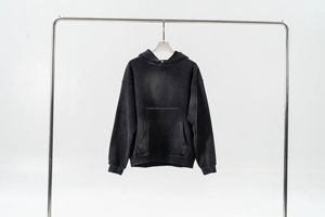 Sudaderas con Capucha Personalizadas para Hombre, Estilo Desgastado, Lavado Ácido, Bordadas, Talla Grande, Hombros Caídos, Lisas, Unisex - Product Image 5