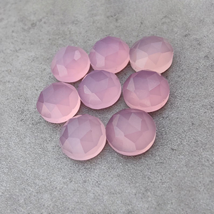 Calcedonia Lavanda Natural, Corte Checker, Redonda, Calibrada, con Reverso Plano, para Joyería, Todos los Tamaños, Venta al Por Mayor - Product Image 6