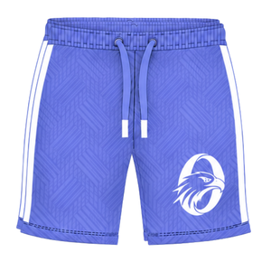 Shorts de sport bleu pétrole personnalisés pour l'entraînement athlétique, la gym et les séances d'entraînement, avec cordon de serrage, séchage rapide, respirants, performance, vêtements de sport pour équipe - Product Image 1