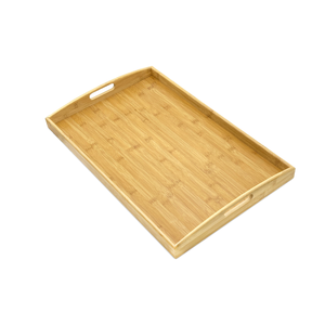Bandeja de Almacenamiento Rectangular de Bambú, Apilable, con Acabado en Polvo, Diseño Minimalista, Apta para Lavavajillas, Segura para el Contacto con Alimentos, para Uso en la Mesa - Product Image 2