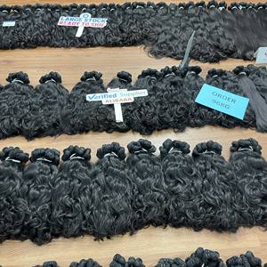 Prix usine 100% qualité de luxe vietnamien noir naturel ondulé trame Extensions de cheveux soyeux pas d'enchevêtrement pas de perte grand stock - Product Image 5