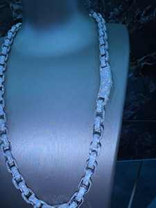 Collar de Cadena Iced Link con Moissanita VVS Unisex, Bañado en Rodio, Certificado GRA, Tendencia, Superventas, Gran Oferta, Hip Hop, Bling, Lujo - Product Image 5