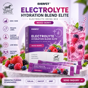 Poudre d'électrolytes alimentaires Elma 1KG Sans sucre ajouté 50 portions Formule d'hydratation et de réapprovisionnement en minéraux Sans OGM Adulte Musculaire - Product Image 1