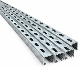 Perfil en C Ranurado de Acero Aleado para Soporte de Cables, Estructura Metálica, Construcción Industrial, Sistema de Accesorios para Tuberías Eléctricas de Alta Resistencia - Product Image 4