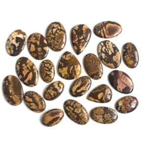 Cabujón de Jaspe Piel de Leopardo Natural Pulido, Gema Suelta Lisa, Cabujones de Jaspe Marrón para Fabricación de Joyas, Anillos y Colgantes (Venta al por Mayor) - Product Image 2