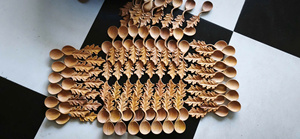 Cuillère en bois sculptée à la main, Cucharas de madera, Hechas a mano, Beau cadeau, belle décoration pour la maison - CARYLN - Product Image 5