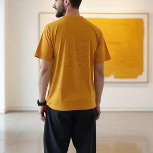 T-shirts pour hommes en coton 100% respirant, écologiques, à col rond, à manches courtes, coupe classique, de haute qualité, fabriqués sur mesure, en vente en ligne - Product Image 3