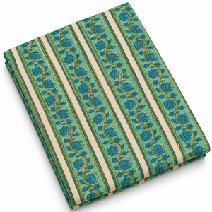 Tissu en coton bio premium Jaipur, imprimé à la main au bloc, motif floral indigo, léger 90 GSM, pour la décoration intérieure, chemises, robes, couvertures, coton durable - Product Image 2