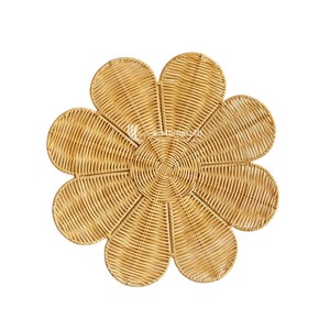 Bohemian Flower Shaped Rattan <b>Wall</b> Art Luxury Sunflower Edge Hanging Sculpture for Living Room & Bedroom Home <b>Decor</b> - Product Image 3