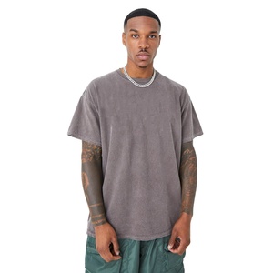 T-shirt pour homme en coton 100% avec logo personnalisé, lavage à l'acide, streetwear, hip hop, pierre, vente en gros - Product Image 1