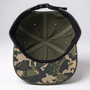 Olive Green Nylon Camp <b>Cap</b> Adjustable 5 Panel Snapback Hat <b>Camo</b> Underbrim Casual Flat Brim Outdoor Sports <b>Cap</b> Streetwear - Product Image 5