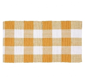 Tapis de couloir en coton tissé Jacquard imperméable réversible fait à la main ensemble multicolore décor à la maison tapis de porte d'entrée - Product Image 1