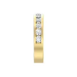 แหวนแต่งงานเพชรทรงกลมทองคำขาว 14K ขนาด 7 ของขวัญสำหรับผู้หญิง - Product Image 3