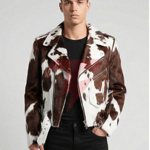 High Quality Men Hair On <b>Leather</b> <b>Jacket</b> Premium <b>Winter</b> Collection Comfortable Design Custom Crafted Fashion Wear - Product Image 4