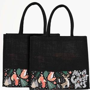 Sac cadeau en jute laminé de haute qualité avec poignées robustes - Product Image 3