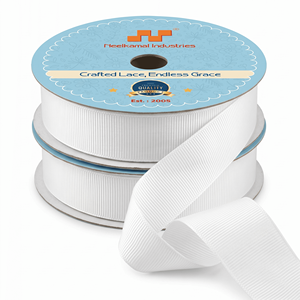 Factory 25mm White Grosgrain <b>Ribbon</b> Roll for Fashion Accessories Bow Making Garment Edging Sewing Projects Gift Packing Craft - Product Image 1