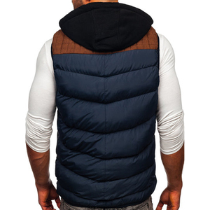 Custom Men's Windproof Lightweight Sleeveless Gilets Vest Winter Warm Stand Collar <b>Jacket</b> Reversible Outer Wear OEM Service - Product Image 3