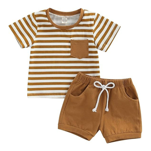 Conjunto de Ropa Infantil al por Mayor, Conjunto de Verano a la Moda para Niños, Ropa Informal para Niños, Conjunto Cómodo de Camiseta y Pantalones Cortos - Product Image 2