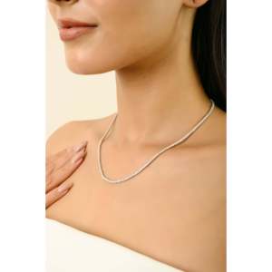 Natural Diamond Wedding Necklace 6.72 Ct Vintage Style 14K Gold - Product Image 6