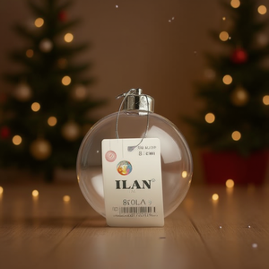 Boule transparente ILAN 8 cm pour décoration de fête - Product Image 2