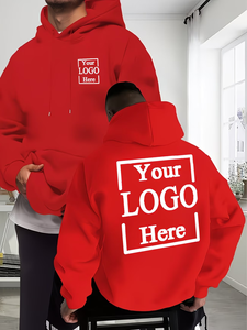 Sweat-shirt à capuche personnalisé avec logo, rouge, décontracté, pour adultes, toutes saisons, vêtements promotionnels, impression numérique, fabriqué au Bangladesh - Product Image 2