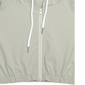 Veste à capuche courte Y2K Streetwear pour femmes, logo personnalisé, coupe ample, style urbain, fermeture éclair, vente en gros, veste pour hommes - Product Image 5