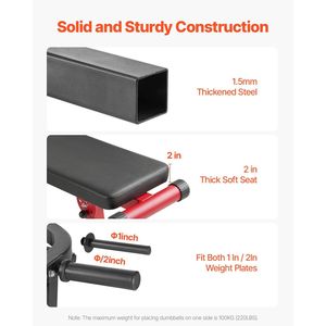 450 libbre regolabile con inclinazione piatta panca pressa sistema di Home Gym per la parte superiore del torace AB allenamenti indipendenti per le braccia convergenti per - Product Image 5