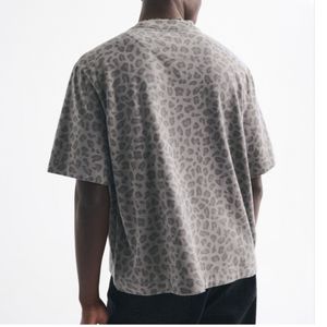 เสื้อยืดผู้ชายไซส์ใหญ่ พิมพ์ลายเสือดาว ผ้าฝ้าย ทรงหลวม สไตล์ลำลอง สตรีทแวร์ แขนสั้น รับสกรีนโลโก้ ขายส่ง - Product Image 3