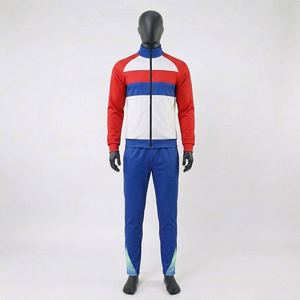 Ensemble de survêtement décontracté pour homme, dernière conception, avec fermeture éclair, pour le football, en polyester/coton, séchage rapide, léger, personnalisable pour équipe - Product Image 1