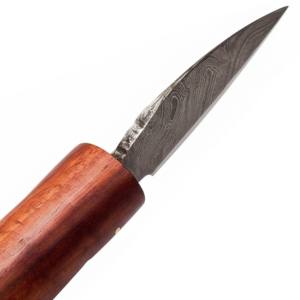 Couteau de chasse à lame fixe double tranchant en acier Damas durable pour le camping en plein air - Product Image 5