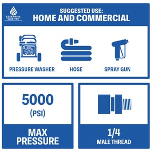 Raccordi Maschio NPT a Connessione Rapida da 1/4'' in Acciaio Inossidabile per Idropulitrici e Accessori per Bevande - Product Image 6