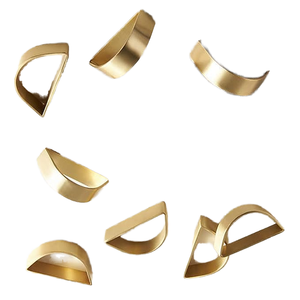 Lot de 4,5 cm d'anneaux de serviette en aluminium doré mat, style semi-cercle, pour mariage, décoration de table, style moderne et luxueux, en vrac - Product Image 6